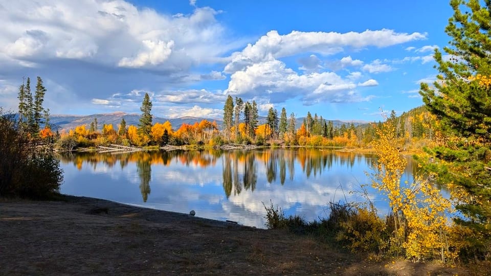 Fall Colors showing at Rainbow Lake in Frisco, Colorado